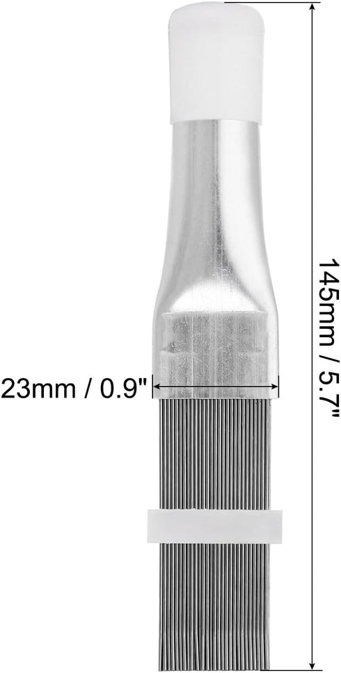 PATIKIL Air Conditioner Fin Comb, 3 Pack Stainless Steel AC Coil Cleaner Brush Fin Straightener Condenser Coil Repair Tool for Radiator Refrigerator Evaporator, Silver Tone by PATIKIL