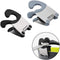 Pot Clip Stainless Steel Holder for Spoon Rest, Silicone & Stainless Steel Anti-Scald Grip Kitchen Tools (Black & Grey)