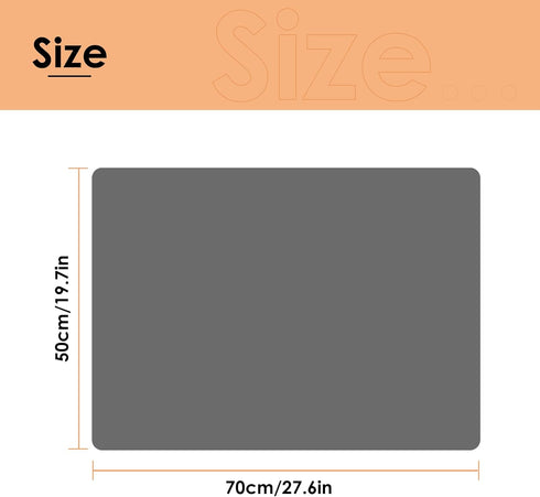 Heat Resistant Mats for Kitchen Countertop, Large 19.6"x27.5“ Nonslip Silicone Placemat, Nonstick Waterproof Craft Mat