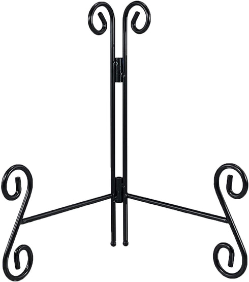 6 Inch Plate Stands for Display, 1 Pack Black Iron Adjustable Easel for Photos, Picture Frames, and Home Decoration