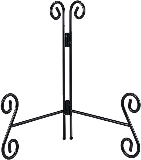 6 Inch Plate Stands for Display, 1 Pack Black Iron Adjustable Easel for Photos, Picture Frames, and Home Decoration