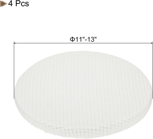 4 Pack, Dia.11-14", Uxcell Bar Stool Covers Round Chair Covers With Elastic Bands Seat Cushions for Chairs Stool