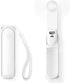 JISULIFE Handheld Mini Fan, 3 IN 1 USB Rechargeable Portable Fan with Power Bank, Flashlight, White