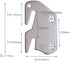 Universal Wood Rail Hook Plates for Footboard Frame, Replacement Wooden Bed Frame Bracket (Set of 4)