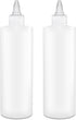 BRIGHTFROM Condiment Squeeze Bottles, 12 OZ Empty Squirt Bottles, Clear Twist Top