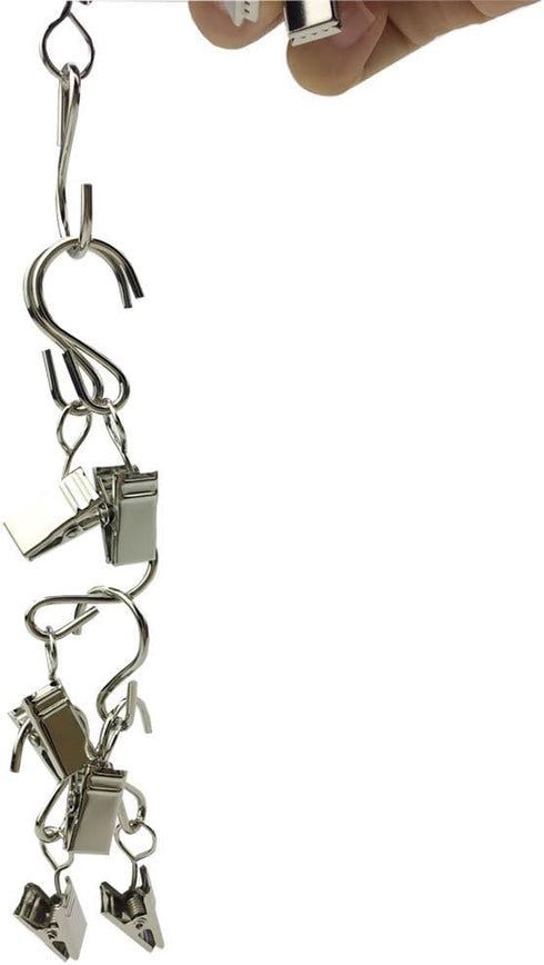 Mydio 50 Pack Stainless Steel Curtain Clip String Party Light Wire for Outdoor Activities - Party Supplies