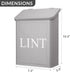 Calindiana Modern Farmhouse Metal Magnetic Lint Bin for Laundry Room Decor with Lid, Wall Mount Space Saving Trash Can,