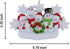 Snowman Family of 5 Personalized Christmas Tree Ornament, 2025 Custom Family Keepsake Gifts