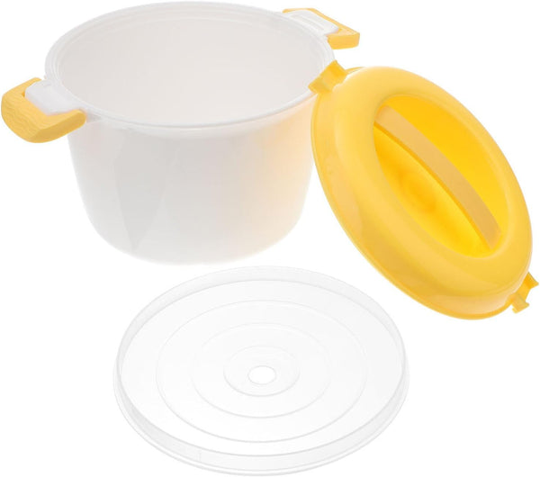 CALLARON Soup Microwave Rice Cooker Steamer Bowl: Portable Food Steamer Pot for Pasta, Fish, Vegetables, Ramen (Random