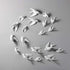 Pair of Ceramic Birds, White Wall Mounted Decor for Bathroom, Living Room, Garden Sculptures, Small