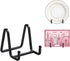 Plate Holder Easel Display Stand, 3 Inch Metal Stands for Display, Black Iron Easels for Pictures