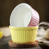 Ramekins 6oz Oven Safe, Creme Brulee and Souffle Dishes, Porcelain Baking Bowls, Set of 6, Pink