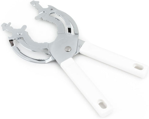 Farm to Table 9 Inch Jar and Bottle Vise/Opener, White