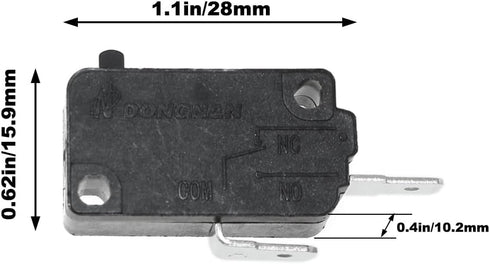 3PCS Micro Switch KW3AT-16A Replacement Part for Microwave Oven Door, High Temperature Resistance