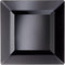 Party Essentials Disposable Classic Square Plastic Plates, 6.5", 70-Count, Black, for Wedding/All Occasions