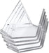 Hipiwe 5 Packs Acrylic Triangle Display Holder, Clear Plastic Stands for Geodes Rock Mineral Agate Fossil Coral