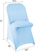 Ascoza 6 Pack Blue Mist Spandex Folding Chair Covers in Stretch Washable Fabric for Wedding, Party,Holidays,Celebration