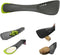 Uni-tool 5-in-1 Silicone Kitchen Utensil, Slotted Spoon, Turner, Solid Spoon, Cutting Tool, and Spatula (Grey 1)