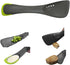 Uni-tool 5-in-1 Silicone Kitchen Utensil, Slotted Spoon, Turner, Solid Spoon, Cutting Tool, and Spatula (Grey 1)