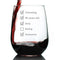 50th Birthday Checklist - Funny Stemless Wine Glass Gift for Men and Women Turning 50 - Large 17 Ounce