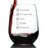 50th Birthday Checklist - Funny Stemless Wine Glass Gift for Men and Women Turning 50 - Large 17 Ounce