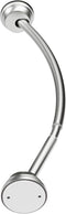 Zenna Home Rustproof Curved Shower Curtain Rod for Small Tubs, Adjustable 32 to 40 Inches, Brushed Nickel