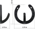 Coat Hook Hat Horse Hook, Vintage Wrought Iron Wall Mounted Hook with Screws Included (Horseshoe)