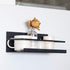 TIYOORTA Black,1PC Fridge Spice Rack Organizer Single Tier Magnetic Refrigerator Spice Storage Magnet Shelf