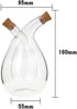 BOLLAER 2 1 2 oz Glass Olive Oil Bottle Cruet, Hand-Blown, Moist Bottom, High Borosilicate Glass, in Oil and Vinegar