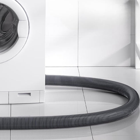5 Feet Washing Machine Drain Hose, Flexible Washer Drain Hose Extension, Universal Dishwasher Kits with 1 Hose 4 Clamps
