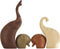 EABOSON Ceramic Modern Art 4 Pcs Elephant Statue Decorations for Home, Office, Living