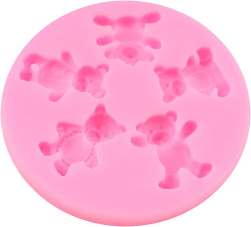 Bear Silicone Fondant Molds for Cake Decoration, Chocolate Candy Molds