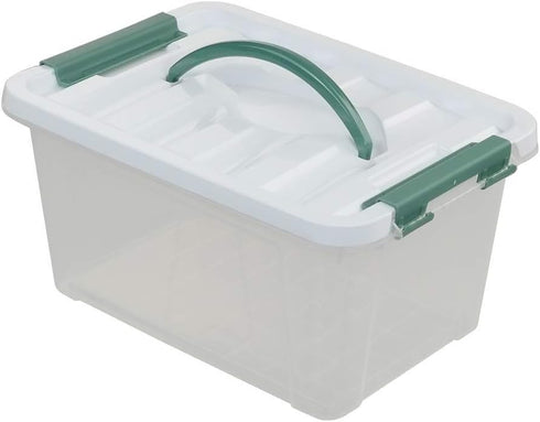 Pekky 6 Quart Storage Container Box with Handle, Latching Fresh Design, Small Toy Organizer Bin, 2-Packs