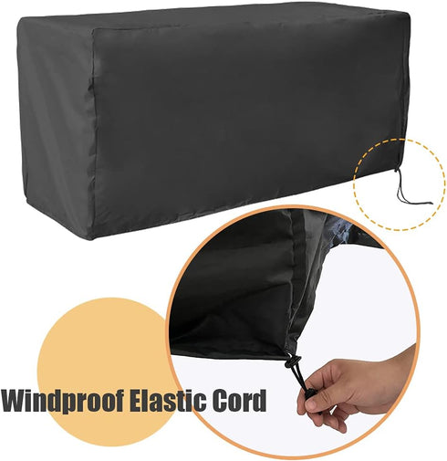 COOSOO Deck Box Cover Waterproof Heavy Duty Patio Ottoman Cover All Weather Protection Outdoor Large Deck Cover