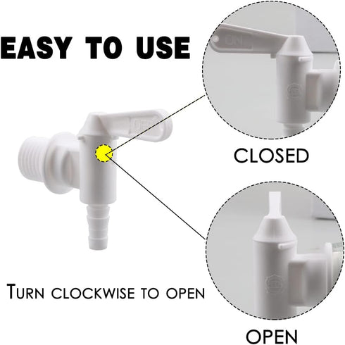 PERA 4 Pack Bottling Bucket Plastic Spigot - Replacement Spigot for Beer or Soda Homebrewing