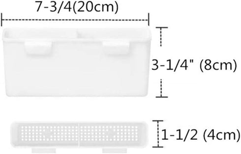 SANNO Utensil Drying Rack, Plastic Silverware Storage Holder for Dish Rack Over Sink, Chopsticks/Spoon/Fork/Knife