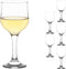 LAV Small Premium Wine Glasses Set of 6 - Clear 8 Oz White Wine Glasses, Tulip Shape Short Stem for Dinner Tables and