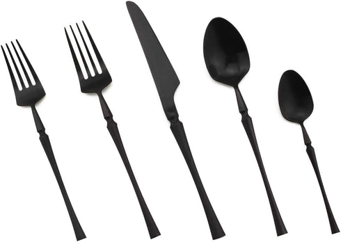 Gugrida Unique & Beautiful Flatware Set, 5 Piece Iridescent Silverware Sets, 18/10 Stainless Steel Reusable Cutlery Set