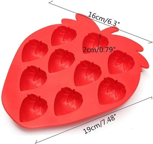 Chocolate Candy Silicone Mold for Strawberries, Pineapples, Apples, Flexible Baking Molds for Gummy Candies