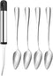 Grapefruit Utensils Set - 4pcs Stainless Steel Grapefruit Spoons and 1 Curved Knife with Serrated Edge for Citrus Fruits