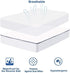 WhatsBedding Waterproof Mattress Pad, Full Size Cotton Top with Down Alternative Filling, Fitted Quilted White Mattress