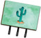 Caroline's Treasures Western Cactus Watercolor Leash or Key Holder, Wall Hooks for Keys, Towels, Leashes