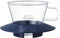 Carita WDG-155#05065 Wave Series Glass Coffee Dripper, Smoky Blue, for 1-2 People