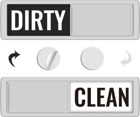 KitchenTour Dishwasher Magnet Clean Dirty Sign, Super Strong Magnet, Large Text Easy to Read