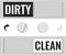 KitchenTour Dishwasher Magnet Clean Dirty Sign, Super Strong Magnet, Large Text Easy to Read