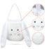 XinblueCo Plush Easter Bunny Basket with Long Ears, Personalized Egg Hunting Tote Bags for Easter Decorations