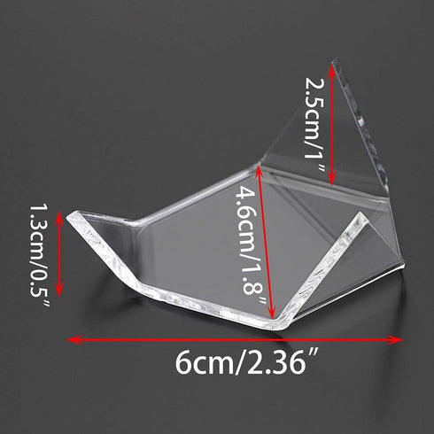 Hipiwe Acrylic Triangle Display Holder - 5 Packs Clear Plastic Easel Stands for Geodes, Rocks, Minerals, Medium