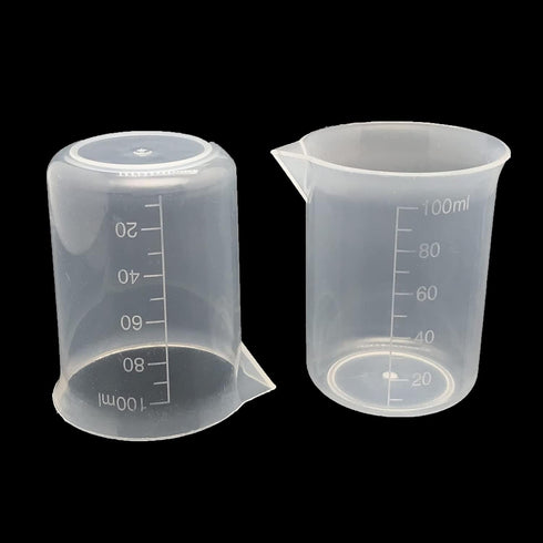 8 Pcs Epoxy Mixing Cups, 100ml/3.4oz Clear Plastic Graduated Cups for Mixing Paint, Stain, Epoxy, Resin