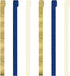 NICROLANDEE Navy Blue Party Decorations - 6 Rolls of Navy Blue Gold Ivory Crepe Paper Streamers for Wedding Birthday
