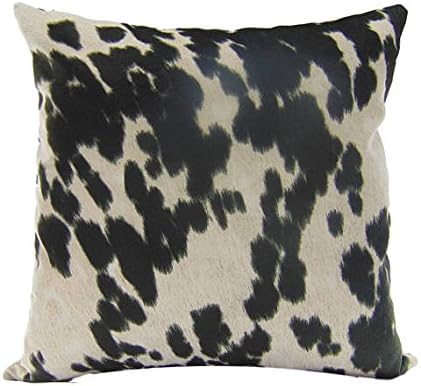 luvfabrics Pillow Cover, Cow Madness Velvet Suede 18"x18", Home Decor (Black)